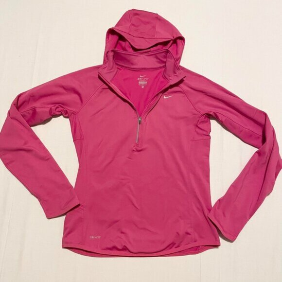 Nike Tops - Nike Dry Fit Womens Size Medium Half Zip Hooded Pullover